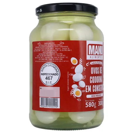 Ovos de codorna manu 300g 360-30