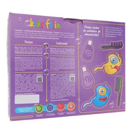 Kit infantil premisse cachos shampoo 400ml + condicionador 400ml 360-16