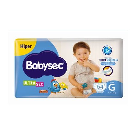 FRALDA BABYSEC GALINHA PINTADINHA ULTRASEC HIPER G60