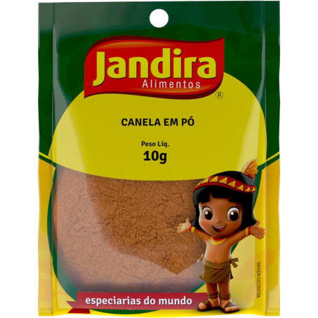 Especiarias jandira canela em pó 10g