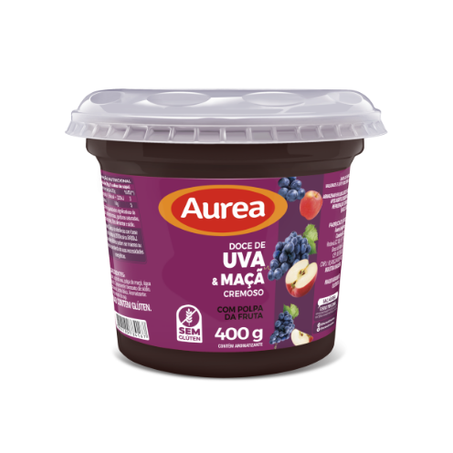 Doce aurea 350g creme uva e maca