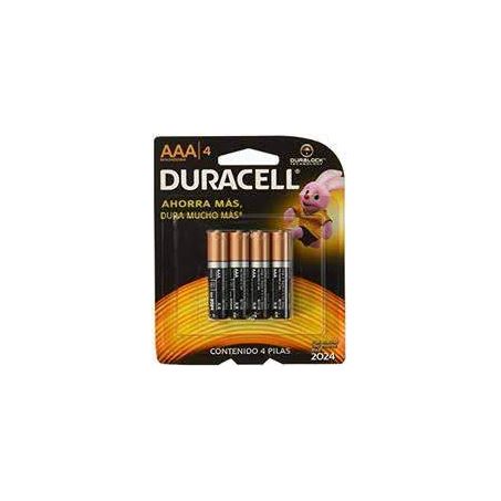 Pilhas duracell alc. palito aaa c/4un