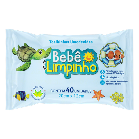 Toalha umed.bebe limpinho c/45