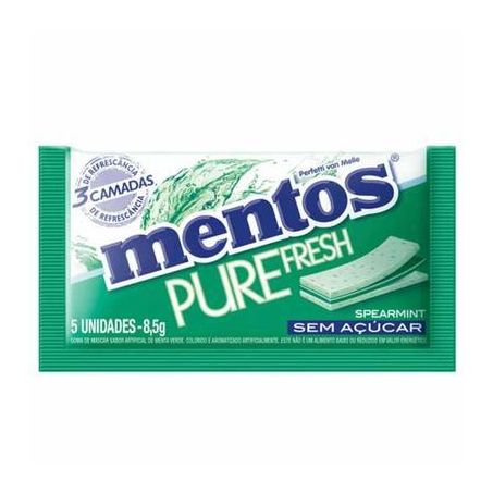 Goma de Mascar Mentos Pure Spearment Embalagem 8.5G