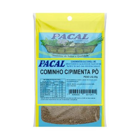 Cominho Pó com Pimenta Pacal Pacote 20G