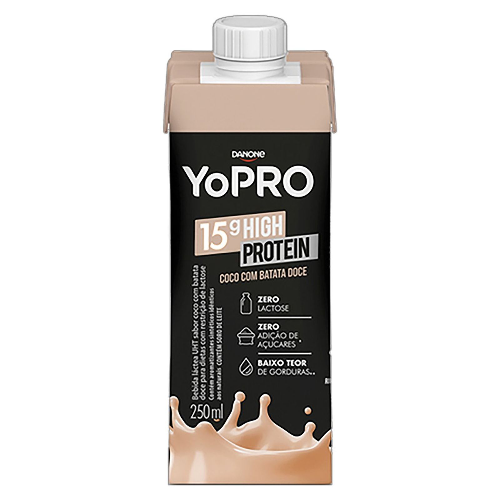 BEBIDA LÁCTEA UHT COCO COM BATATA-DOCE ZERO LACTOSE YOPRO 15G HIGH PROTEIN