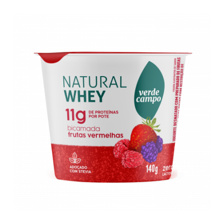 Iogurte 11 whey frutas vermelhas verde campo 140g
