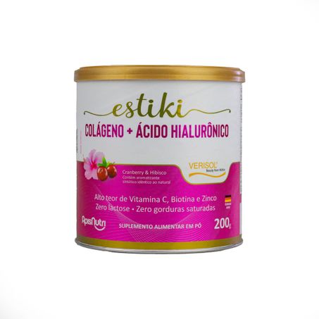 ESTIKI COLÁGENO + ÁCIDO HIALURÔNICO CRANBERRY 200G APISNUTRI