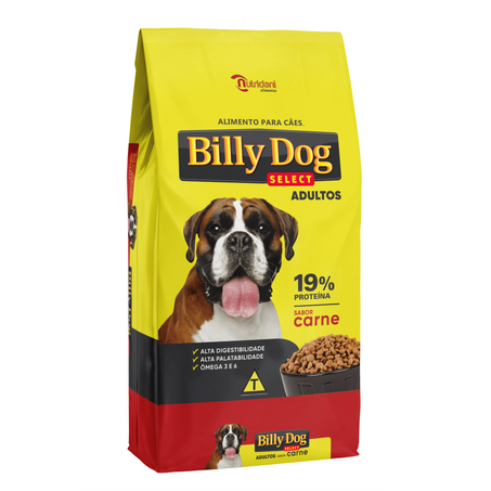 Raçao Billy Dog 7kg Select Adulto/Carne