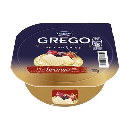 IOGURTE DANONE GREGO CHOC.BCO C/FRUTAS VERM.100G