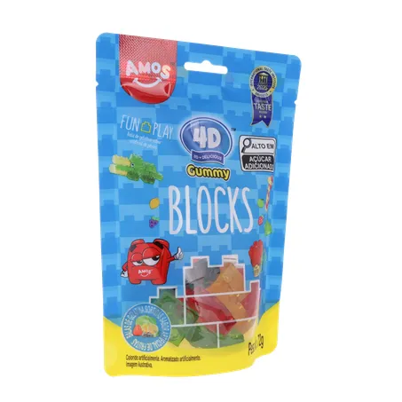 Bala de Gelatina Amos Gummy Blocks Sachê 72gr 360-33