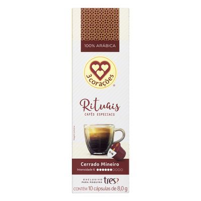 Café cápsula cer. min. 3 corações 80g c/10