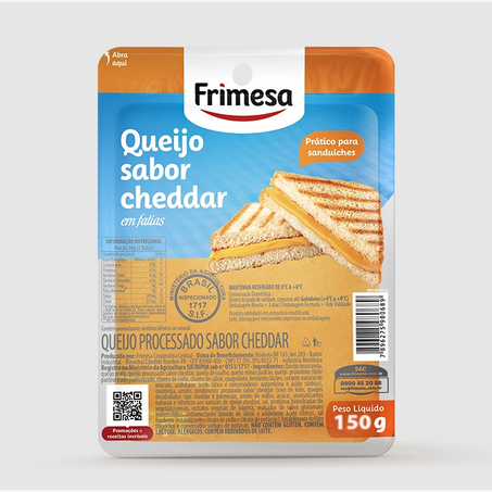 Queijo Frimesa Cheddar Fatia com 150G