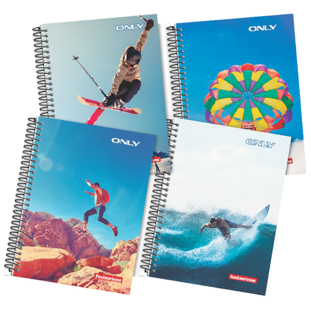 Caderno panamericana only capa dura gd 12 materias c/240 folhas