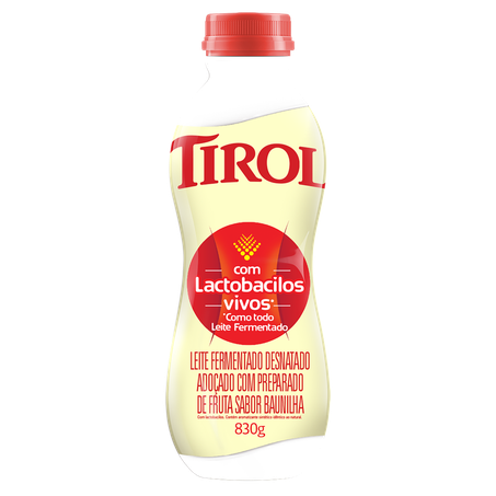 Leite fermentado tirol lactobacilos vivos 830 gr