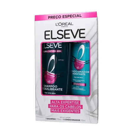 KIT ELSEVE HYDRA DETOX SHAMPOO 375ML + CONDICIONADOR 170ML 360-1