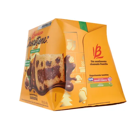 Panettone Bauducco Chocolate e Avelã Caixa 450gr 360-24