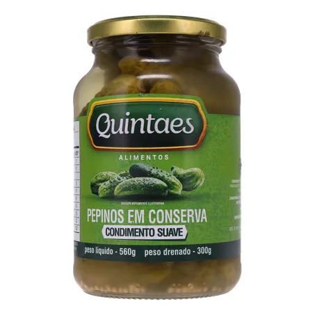 Pepino em Conserva Quintães Vidro 300G 360-1