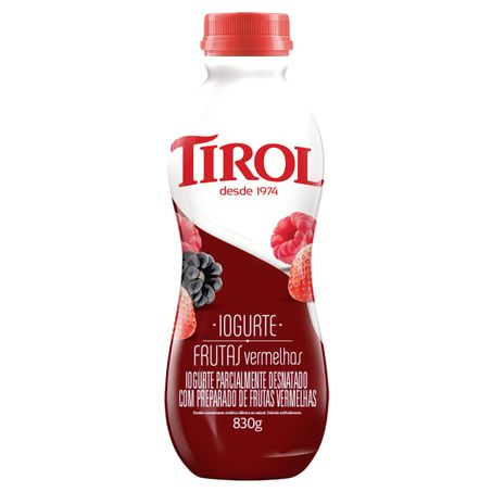 IOGURTE PARCIALMENTE DESNATADO FRUTAS VERMELHAS TIROL