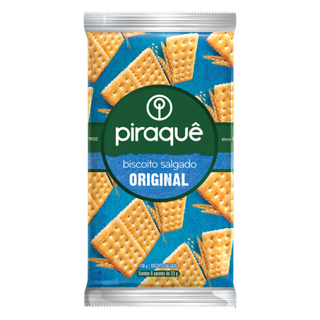 Biscoito Salgado Piraque Original 138g