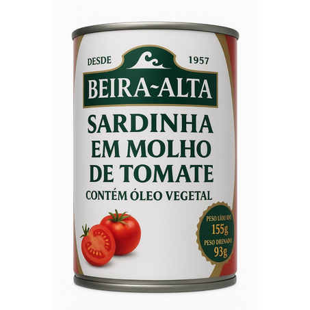 Sardinha Beira Alta em Molho de Tomate 155G