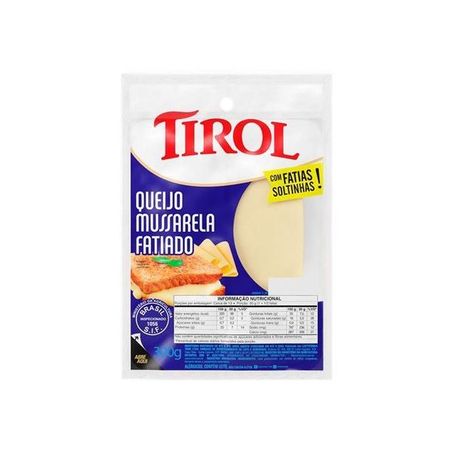 Queijo mussarela tirol fatiado 300 gr