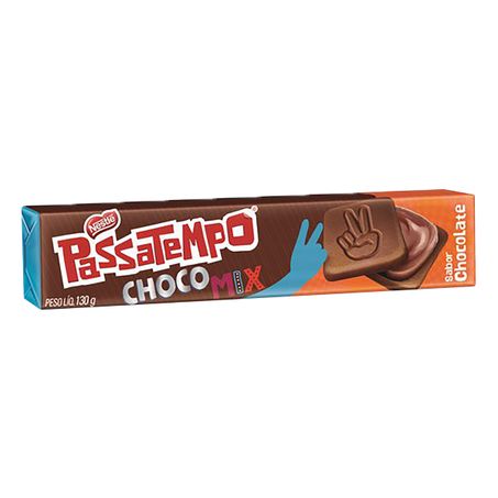 BISCOITO CHOCOLATE RECHEIO CHOCOLATE NESTLÉ PASSATEMPO CHOCO MIX