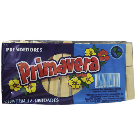 PREND. ROUPA PLAST PRIMAVERA C/12