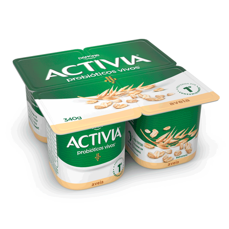Leite fermentado activia 340g aveia