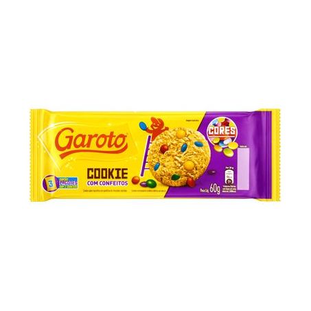 COOKIE GAROTO 60G CONFEITOS CORES