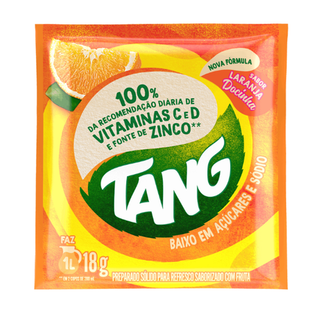 Refresco em Pó Tang Laranja Docinha 18g
