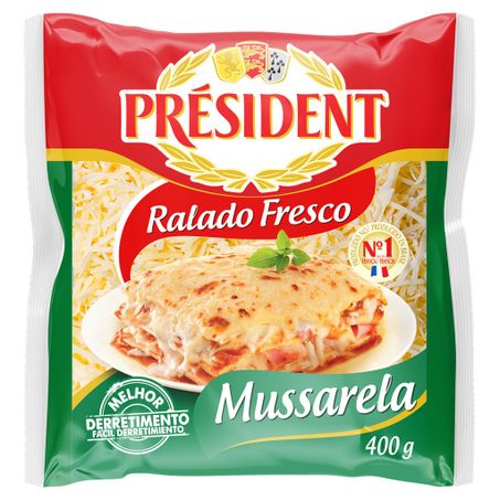 Queijo Mussarela Ralado Fresco Président 400g