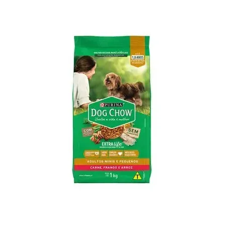 Racao dog chow caes adu. mini e peq. car