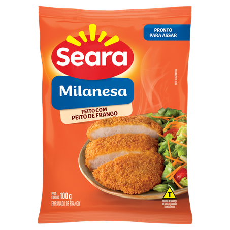Empanado de frango peito filé seara pacote 100g