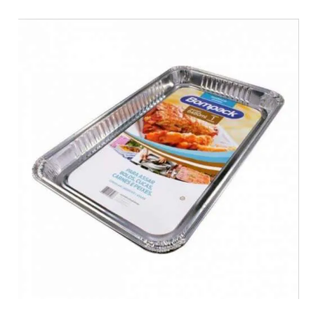 Folha Aluminio Bompack Assadeira Retangular 6,5 Litros