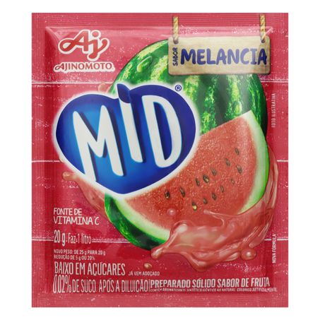Refresco em pó melancia mid
