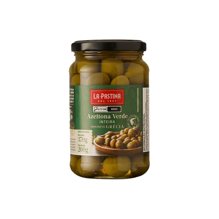 AZEITONA LA PASTINA 370G VERDE INTEIRA