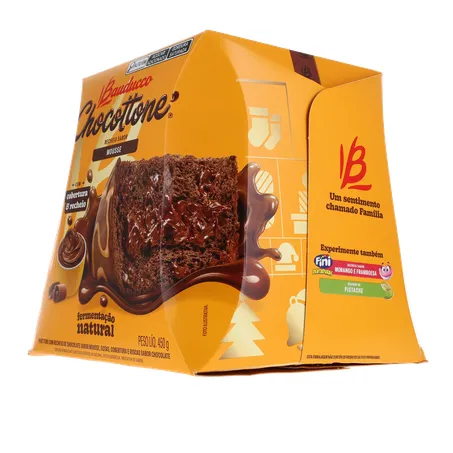 Panettone Bauducco Mousse de Chocolate Caixa 450gr 360-5