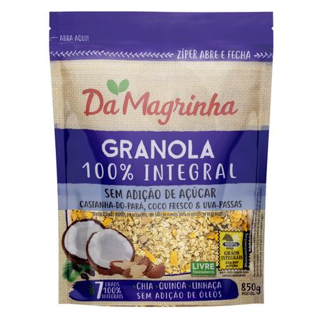 GRANOLA CASTANHA-DO-PARÁ, COCO FRESCO & UVAS-PASSAS DA MAGRINHA 7 GRÃOS 850G