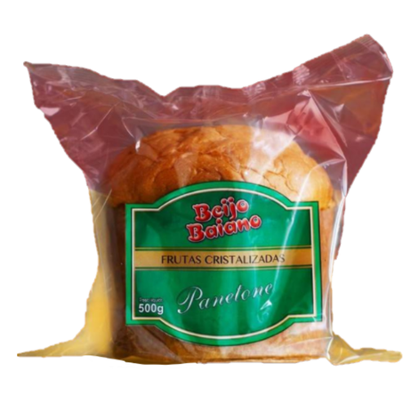 PANETONE FRUTAS CRISTALIZADAS BEIJO BAIANO 500G