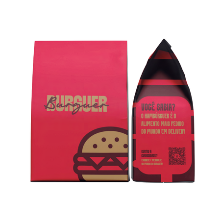 SACO DELIVERY TAM2/P 32X18X12 IMPRESSÃO HAMBURGUER