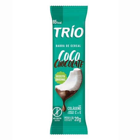 BARRA DE CEREAL COCO COM CHOCOLATE TRIO