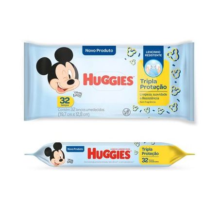 TOALHA UMED.HUGGIES TRIPLA PROTECAO C/32