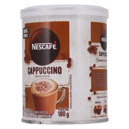 Cappuccino Solúvel Nescafé Tradicional Lata 180gr 360-3