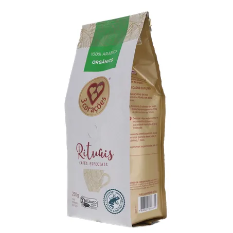 Café Moído 3 Corações Rituais Orgânico 250g 360-4