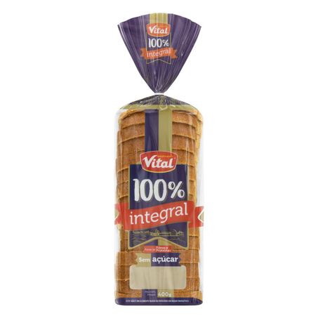 Pão integral zero lactose zero açúcar vital