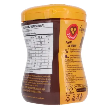 Cappuccino 3 Corações Avelã Pt 200g 360-17
