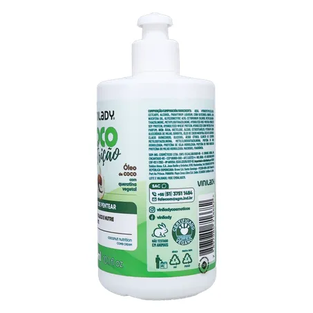 Creme de Pentear Vinilady Coco Nutrição Frasco 300ml 360-7