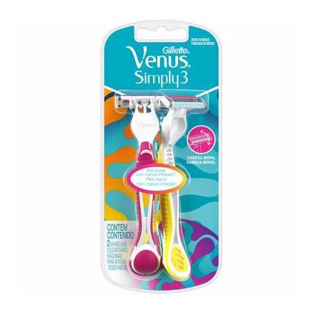Aparelho para depilação gillette simply venus 3 c/2