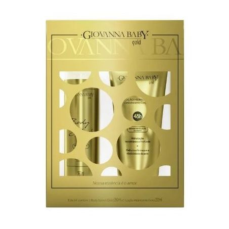 KIT GIOVANA BABY BODY SPLASH+ LOCAO GOLD HIDRATANTE